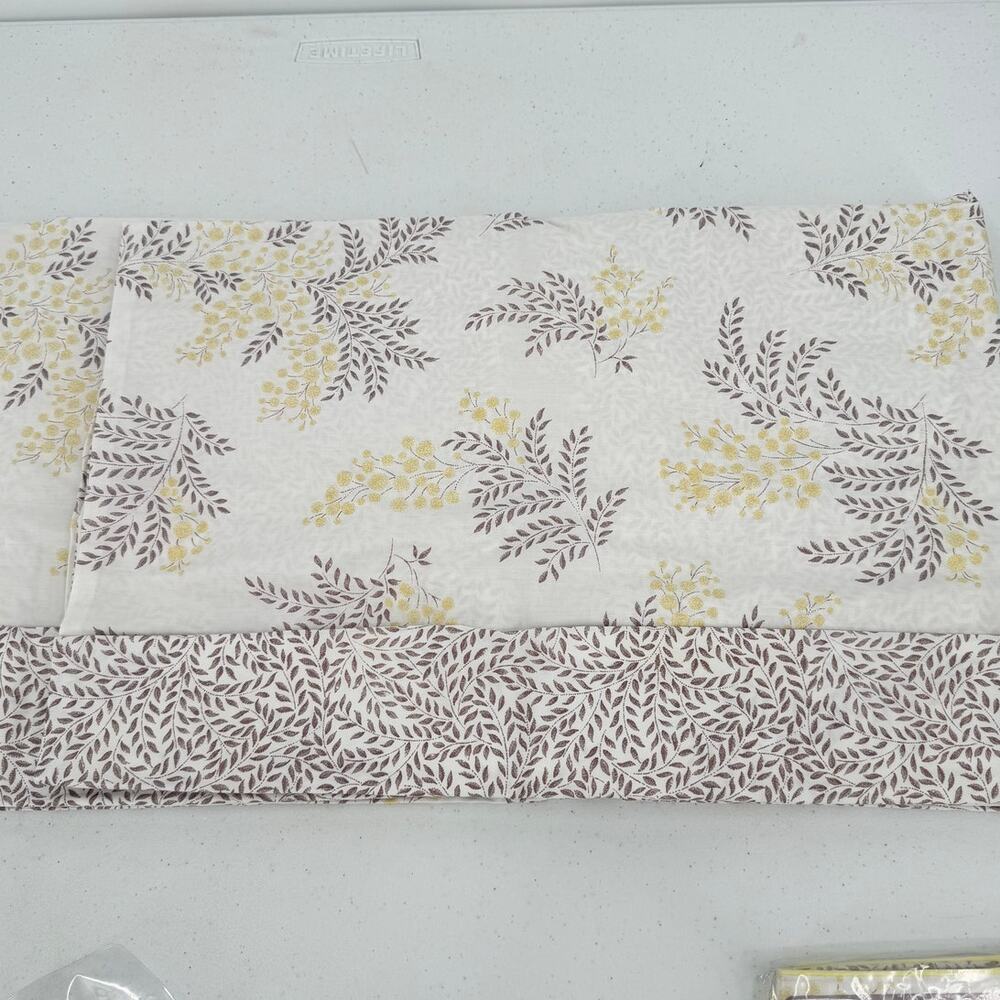 NWT Mimosa By Anne De Solene Floral QUEEN Duvet & Sham Set Percale Cotton - Picture 11 of 12